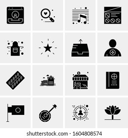 16 Universal Business Icons Vector. Creative Icon Illustration to use in web and Mobile Related project.