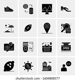 16 Universal Business Icons Vector. Creative Icon Illustration to use in web and Mobile Related project.