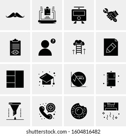 16 Universal Business Icons Vector. Creative Icon Illustration to use in web and Mobile Related project.
