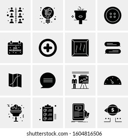16 Universal Business Icons Vector. Creative Icon Illustration to use in web and Mobile Related project.