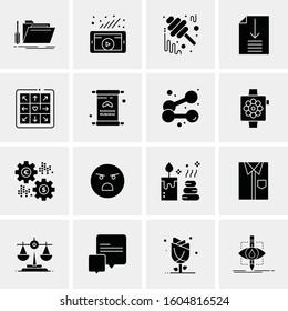 16 Universal Business Icons Vector. Creative Icon Illustration to use in web and Mobile Related project.