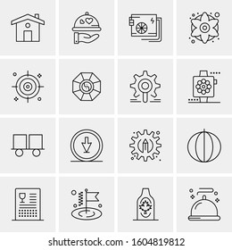 16 Universal Business Icons Vector. Creative Icon Illustration to use in web and Mobile Related project.