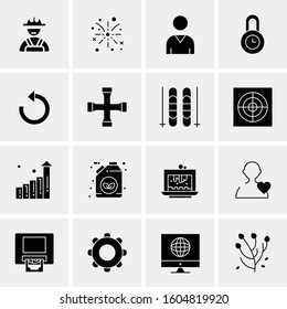 16 Universal Business Icons Vector. Creative Icon Illustration to use in web and Mobile Related project.