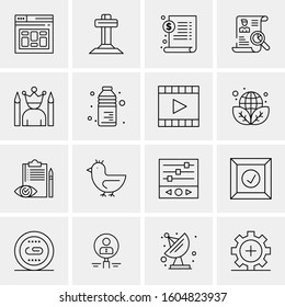 16 Universal Business Icons Vector. Creative Icon Illustration to use in web and Mobile Related project.