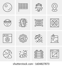 16 Universal Business Icons Vector. Creative Icon Illustration to use in web and Mobile Related project.