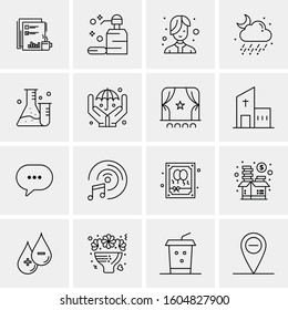 16 Universal Business Icons Vector. Creative Icon Illustration to use in web and Mobile Related project.