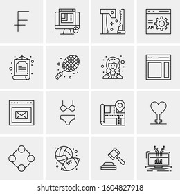 16 Universal Business Icons Vector. Creative Icon Illustration to use in web and Mobile Related project.