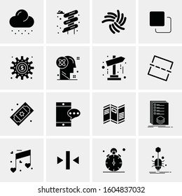 16 Universal Business Icons Vector. Creative Icon Illustration to use in web and Mobile Related project.