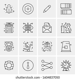 16 Universal Business Icons Vector. Creative Icon Illustration to use in web and Mobile Related project.
