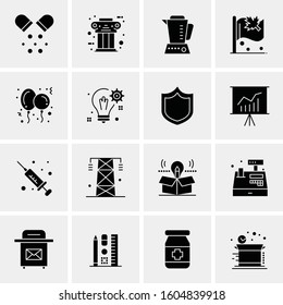 16 Universal Business Icons Vector. Creative Icon Illustration to use in web and Mobile Related project.