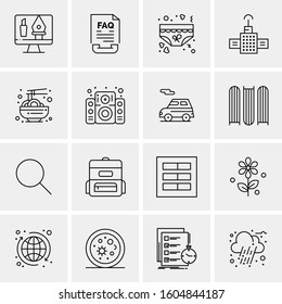 16 Universal Business Icons Vector. Creative Icon Illustration to use in web and Mobile Related project.