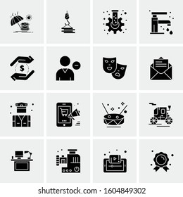 16 Universal Business Icons Vector. Creative Icon Illustration to use in web and Mobile Related project.