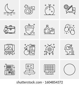 16 Universal Business Icons Vector. Creative Icon Illustration to use in web and Mobile Related project.