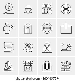 16 Universal Business Icons Vector. Creative Icon Illustration to use in web and Mobile Related project.