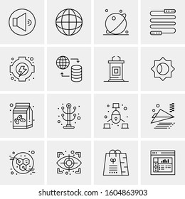 16 Universal Business Icons Vector. Creative Icon Illustration to use in web and Mobile Related project.