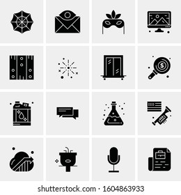 16 Universal Business Icons Vector. Creative Icon Illustration to use in web and Mobile Related project.