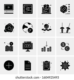 16 Universal Business Icons Vector. Creative Icon Illustration to use in web and Mobile Related project.