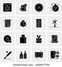 16 Universal Business Icons Vector. Creative Icon Illustration to use in web and Mobile Related project.