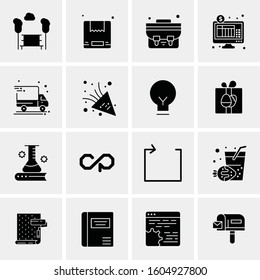 16 Universal Business Icons Vector. Creative Icon Illustration to use in web and Mobile Related project.