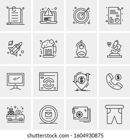 16 Universal Business Icons Vector. Creative Icon Illustration to use in web and Mobile Related project.