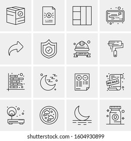 16 Universal Business Icons Vector. Creative Icon Illustration to use in web and Mobile Related project.