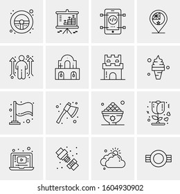 16 Universal Business Icons Vector. Creative Icon Illustration to use in web and Mobile Related project.