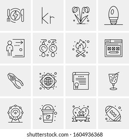 16 Universal Business Icons Vector. Creative Icon Illustration to use in web and Mobile Related project.