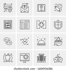 16 Universal Business Icons Vector. Creative Icon Illustration to use in web and Mobile Related project.