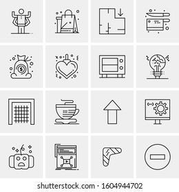 16 Universal Business Icons Vector. Creative Icon Illustration to use in web and Mobile Related project.