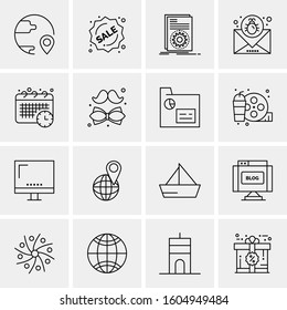 16 Universal Business Icons Vector. Creative Icon Illustration to use in web and Mobile Related project.