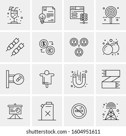 16 Universal Business Icons Vector. Creative Icon Illustration to use in web and Mobile Related project.