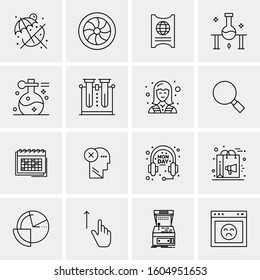 16 Universal Business Icons Vector. Creative Icon Illustration to use in web and Mobile Related project.