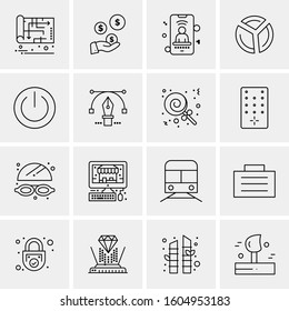 16 Universal Business Icons Vector. Creative Icon Illustration to use in web and Mobile Related project.