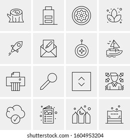 16 Universal Business Icons Vector. Creative Icon Illustration to use in web and Mobile Related project.