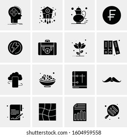 16 Universal Business Icons Vector. Creative Icon Illustration to use in web and Mobile Related project.
