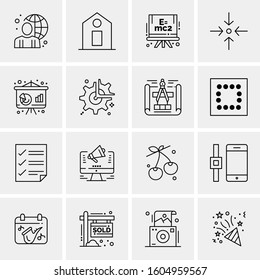 16 Universal Business Icons Vector. Creative Icon Illustration to use in web and Mobile Related project.