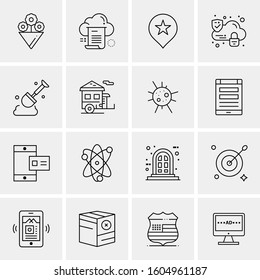 16 Universal Business Icons Vector. Creative Icon Illustration to use in web and Mobile Related project.