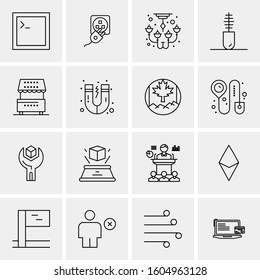 16 Universal Business Icons Vector. Creative Icon Illustration to use in web and Mobile Related project.