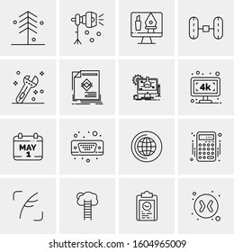 16 Universal Business Icons Vector. Creative Icon Illustration to use in web and Mobile Related project.