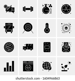 16 Universal Business Icons Vector. Creative Icon Illustration to use in web and Mobile Related project.