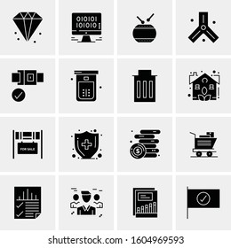 16 Universal Business Icons Vector. Creative Icon Illustration to use in web and Mobile Related project.