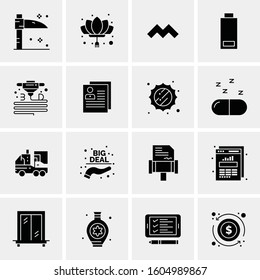 16 Universal Business Icons Vector. Creative Icon Illustration to use in web and Mobile Related project.