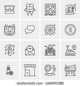 16 Universal Business Icons Vector. Creative Icon Illustration to use in web and Mobile Related project.