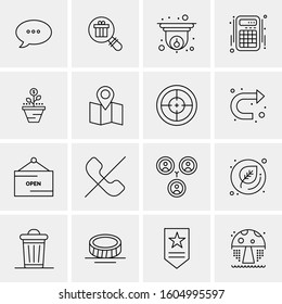 16 Universal Business Icons Vector. Creative Icon Illustration to use in web and Mobile Related project.