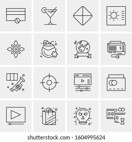 16 Universal Business Icons Vector. Creative Icon Illustration to use in web and Mobile Related project.