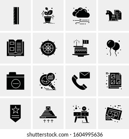 16 Universal Business Icons Vector. Creative Icon Illustration to use in web and Mobile Related project.