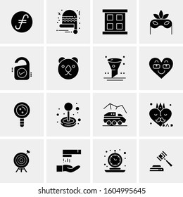 16 Universal Business Icons Vector. Creative Icon Illustration to use in web and Mobile Related project.