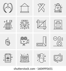 16 Universal Business Icons Vector. Creative Icon Illustration to use in web and Mobile Related project.