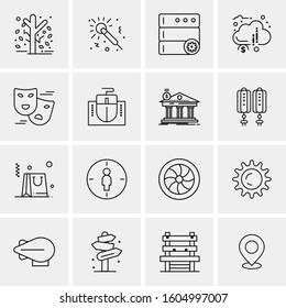 16 Universal Business Icons Vector. Creative Icon Illustration to use in web and Mobile Related project.