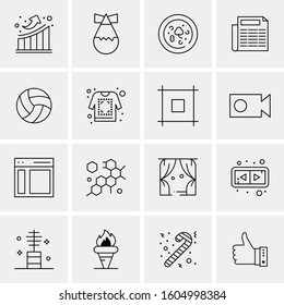 16 Universal Business Icons Vector. Creative Icon Illustration to use in web and Mobile Related project.